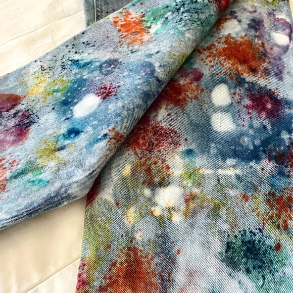 Free Speech Jeanies – Abstract Expressionist Size 8 Boyfriend style - Picture 9 of 16